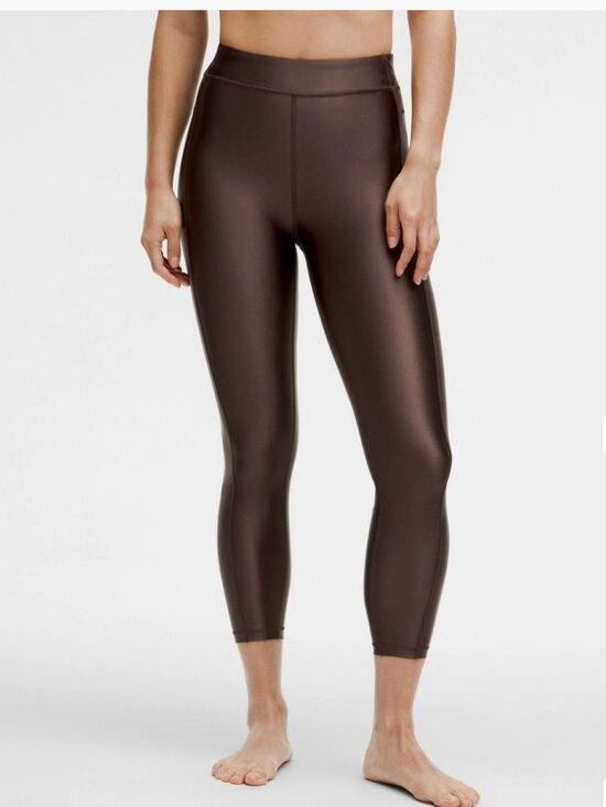 lululemon athletica Pants - Lululemon NWT Satin Shine HR Tight 25" Size 10 Espresso